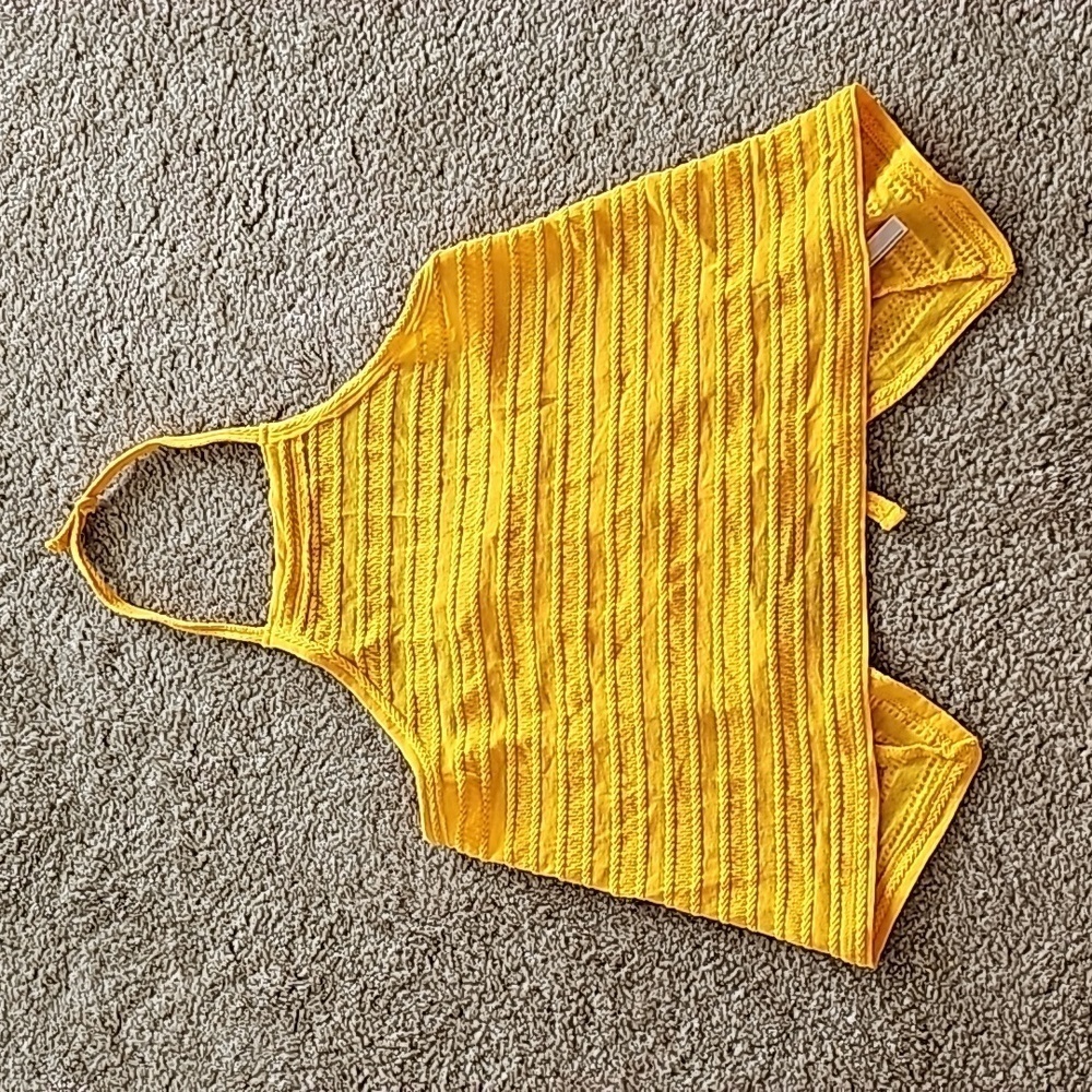 Free People Halter Top Yellow Xs